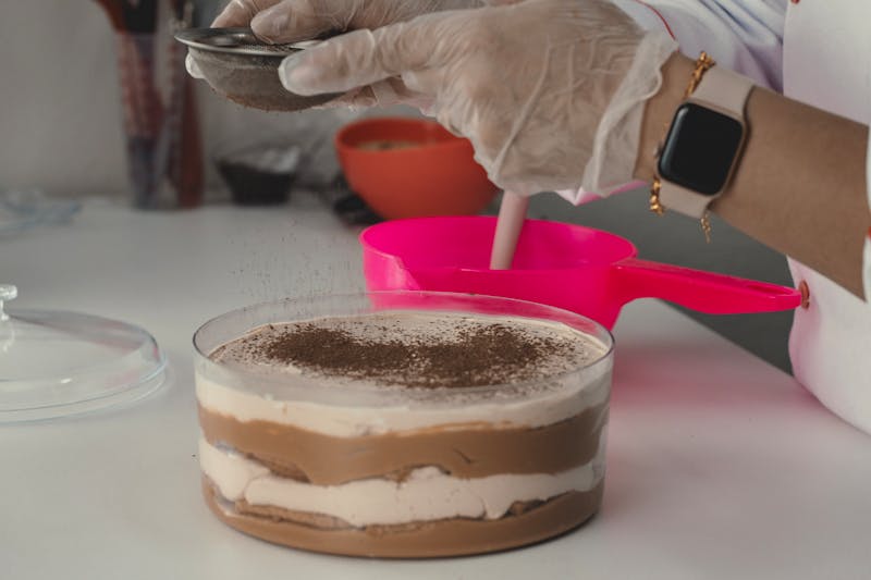 Házi készítésű Tiramisu desszert